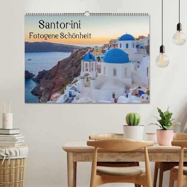 Produktbild: Santorini - Fotogene Sch&ouml;nheit (Wandkalender 2026 DIN A2 quer), CALVENDO Monatskalender