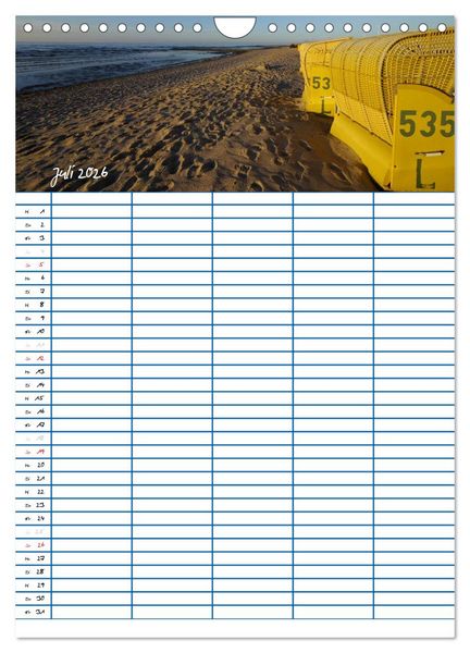 Produktbild: Meer Zeit f&uuml;r uns! (Wandkalender 2026 DIN A4 hoch), CALVENDO Monatskalender