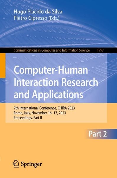 Produktbild: Computer-Human Interaction Research and Applications