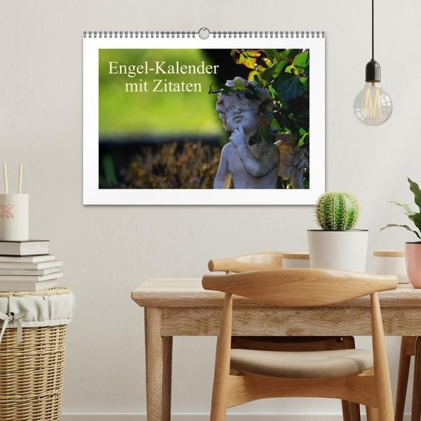 Produktbild: Engel-Kalender mit Zitaten (Wandkalender 2026 DIN A3 quer), CALVENDO Monatskalender