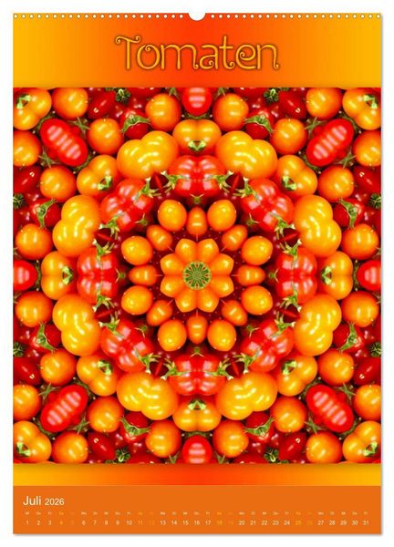 Produktbild: Kulinarische Mandalas (Wandkalender 2026 DIN A2 hoch), CALVENDO Monatskalender