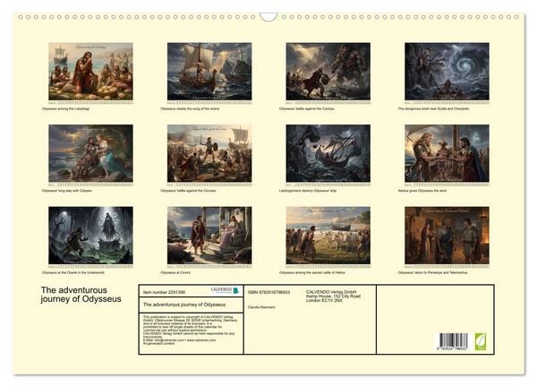 Produktbild: The adventurous journey of Odysseus (Wall Calendar 2027 DIN A2 landscape), CALVENDO 12 Month Wall Calendar