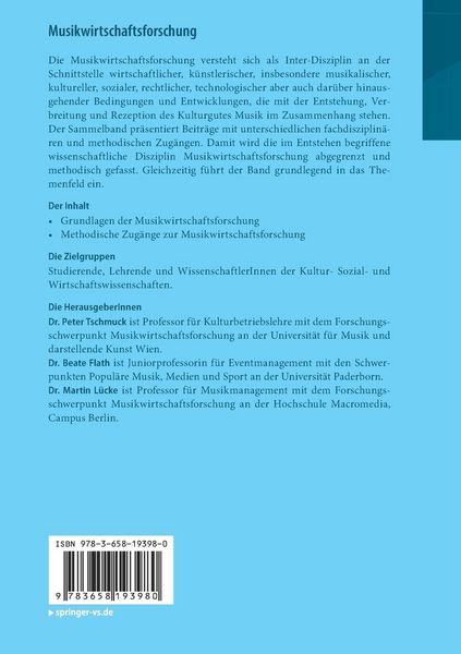 Produktbild: Musikwirtschaftsforschung