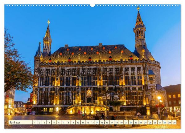 Produktbild: Aachen - die Kaiserstadt am Dreil&auml;ndereck (hochwertiger Premium Wandkalender 2026 DIN A2 quer), Kunstdruck in Hochglanz