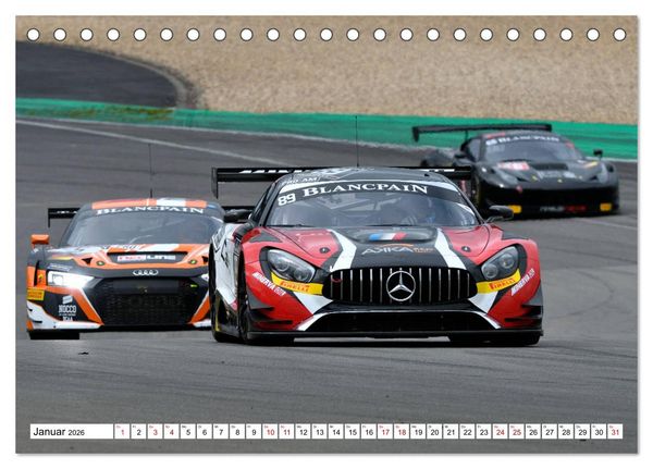 Produktbild: Faszination GT3 RACING (Tischkalender 2026 DIN A5 quer), CALVENDO Monatskalender