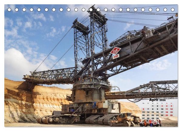 Produktbild: Giganten im Tagebau Garzweiler II (Tischkalender 2026 DIN A5 quer), CALVENDO Monatskalender