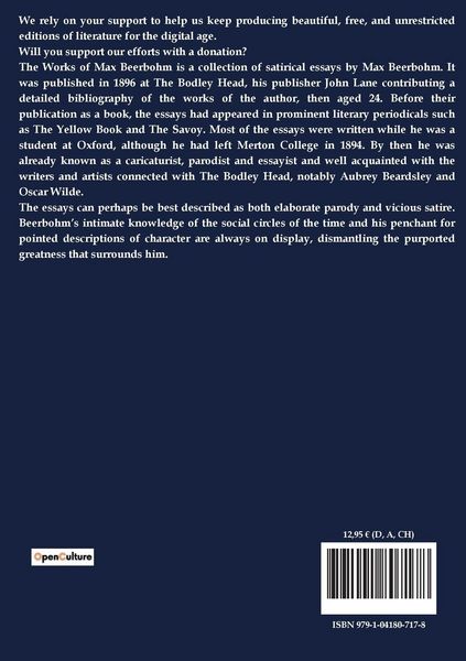 Produktbild: The Works of Max Beerbohm