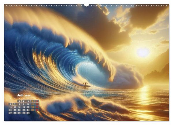 Produktbild: Big Wave Surfen (hochwertiger Premium Wandkalender 2026 DIN A2 quer), Kunstdruck in Hochglanz