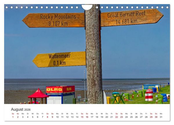 Produktbild: Schutzgebiet Wattenmeer (Wandkalender 2026 DIN A4 quer), CALVENDO Monatskalender