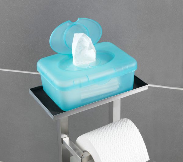 Produktbild: Stand WC-Garnitur Mod. Debar mit Ablage Edelstahl, rostfrei