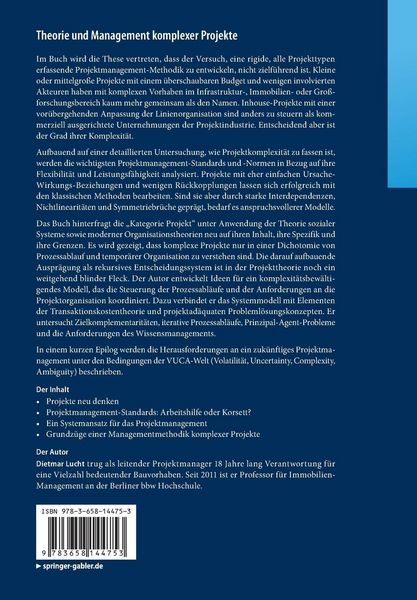 Produktbild: Theorie und Management komplexer Projekte