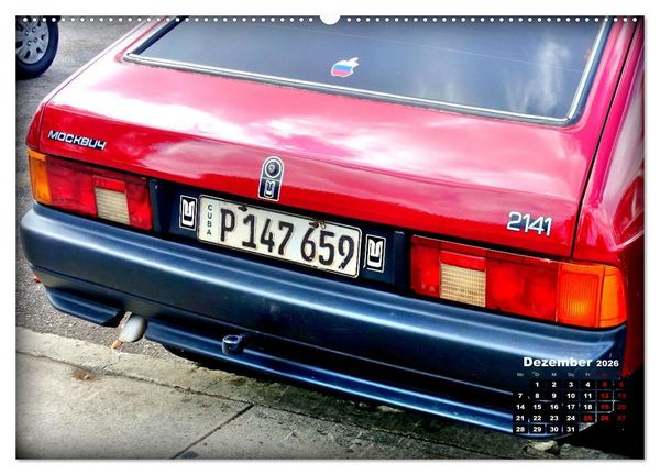 Produktbild: Moskwitsch-2141 - Ein russischer Oldtimer in Kuba (hochwertiger Premium Wandkalender 2026 DIN A2 quer), Kunstdruck in Hochglanz