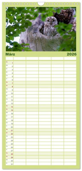 Produktbild: Familienplaner 2026 - geliebte Waldgeister mit 5 Spalten (Wandkalender, 21 x 45 cm) CALVENDO