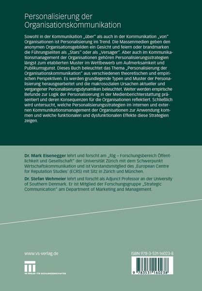 Produktbild: Personalisierung der Organisationskommunikation