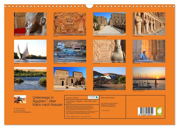 Produktbild: Unterwegs in &Auml;gypten - &uuml;ber Kairo nach Assuan (Wandkalender 2027 DIN A3 quer), CALVENDO Monatskalender