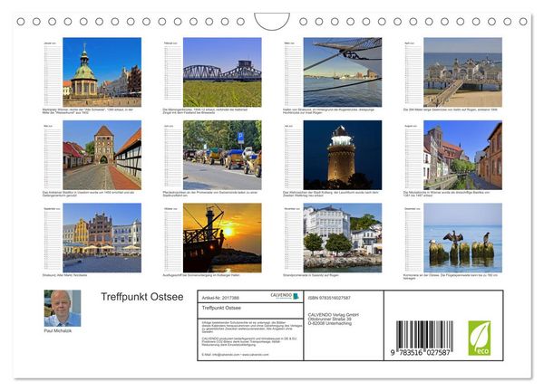 Produktbild: Treffpunkt Ostsee (Wandkalender 2026 DIN A4 quer), CALVENDO Monatskalender