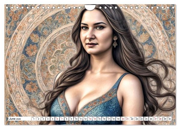 Produktbild: The Muse Moira in Twelve Facets (Wall Calendar 2026 DIN A4 landscape), CALVENDO 12 Month Wall Calendar