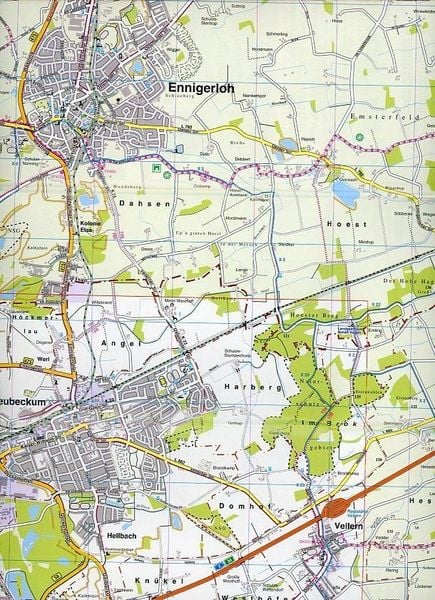 Produktbild: Beckum, KVplan, Radkarte/Wanderkarte/Stadtplan, 1:25.000 / 1:15.000 / 1:5.000