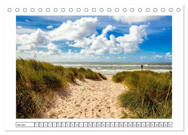 Produktbild: Sylt - Strandspaziergang (Tischkalender 2026 DIN A5 quer), CALVENDO Monatskalender