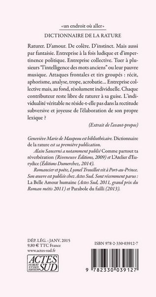 Produktbild: Dictionnaire de la rature