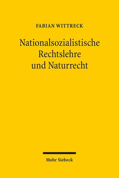 Produktbild: Nationalsozialistische Rechtslehre und Naturrecht