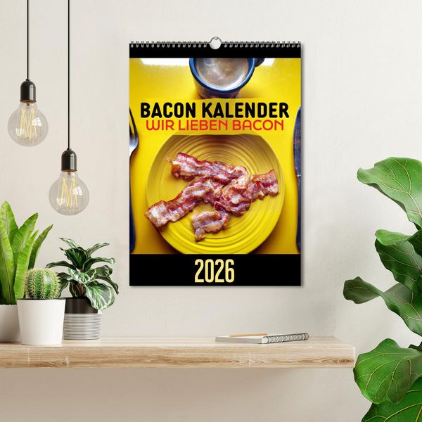 Produktbild: Bacon Kalender - Wir lieben Bacon (Wandkalender 2026 DIN A3 hoch), CALVENDO Monatskalender