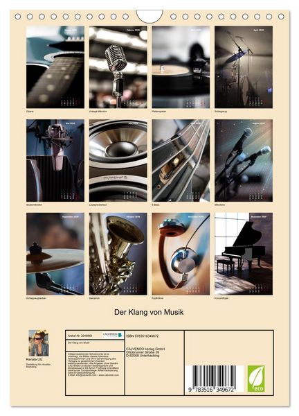 Produktbild: Der Klang von Musik (Wandkalender 2026 DIN A4 hoch), CALVENDO Monatskalender