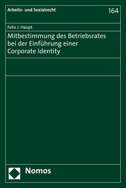 Produktbild: Mitbestimmung des Betriebsrates bei der Einf&uuml;hrung einer Corporate Identity