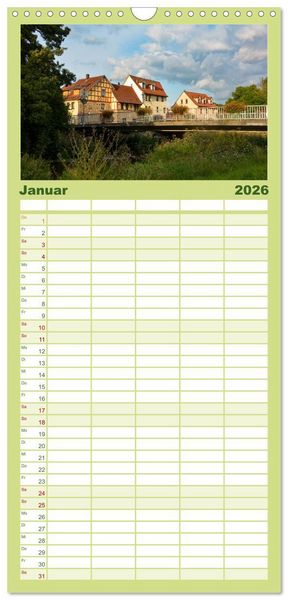 Produktbild: Familienplaner 2026 - In und um Ostheim vor der Rh&ouml;n mit 5 Spalten (Wandkalender, 21 x 45 cm) CALVENDO
