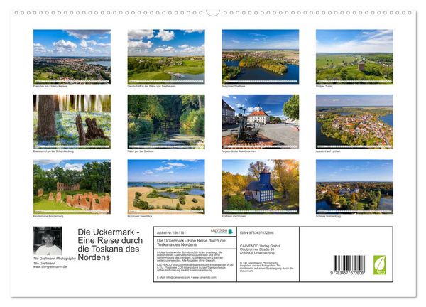 Produktbild: Die Uckermark - Eine Reise durch die Toskana des Nordens (hochwertiger Premium Wandkalender 2026 DIN A2 quer), Kunstdruck in Hochglanz