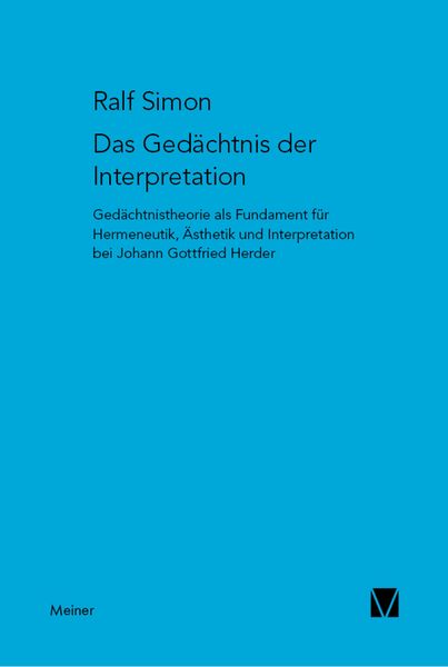 Produktbild: Das Ged&auml;chtnis der Interpretation