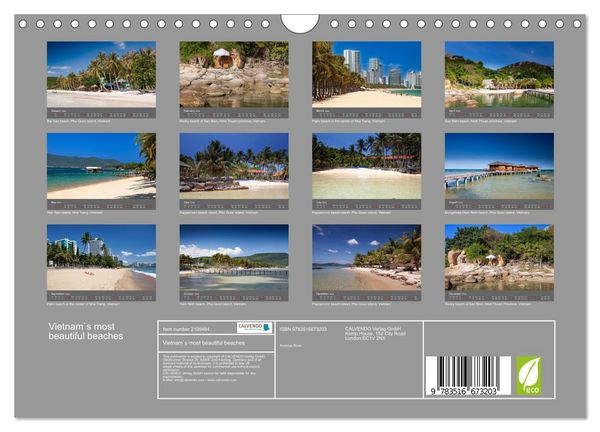 Produktbild: Vietnam`s most beautiful beaches (Wall Calendar 2026 DIN A4 landscape), CALVENDO 12 Month Wall Calendar