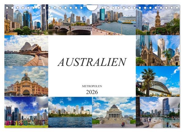 Produktbild: Australien Metropolen (Wandkalender 2026 DIN A4 quer), CALVENDO Monatskalender