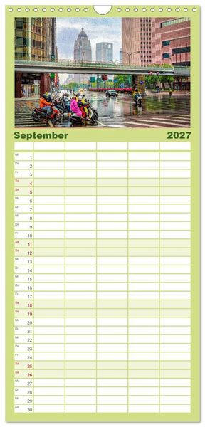 Produktbild: Familienplaner 2027 - Taipeh, Hauptstadt von Taiwan mit 5 Spalten (Wandkalender, 21 x 45 cm) CALVENDO