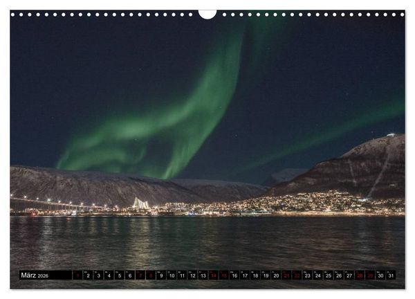 Produktbild: Aurora borealis - Magische Polarlichtn&auml;chte in Island und Norwegen (Wandkalender 2026 DIN A3 quer), CALVENDO Monatskalender