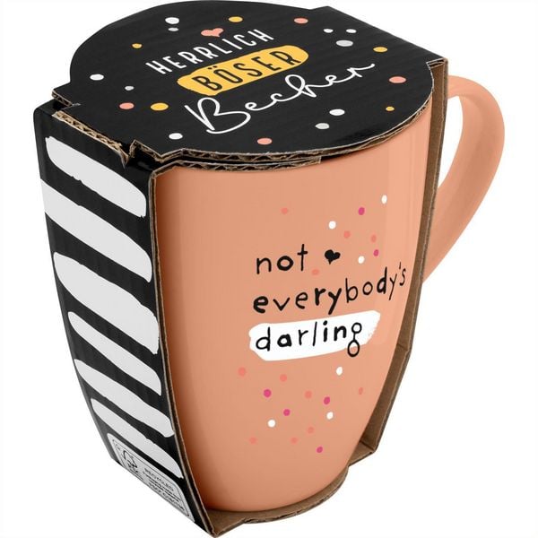 Produktbild: Tasse mit Motivdruck "not everybody&acute;s darling", mit Banderole