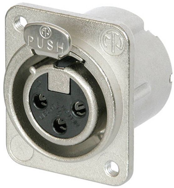 Produktbild: Neutrik NC3FD-LX-M3 XLR-Steckverbinder Flanschbuchse, Kontakte gerade Polzahl: 3 Silber 1St.