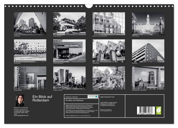 Produktbild: Ein Blick auf Rotterdam (Wandkalender 2026 DIN A3 quer), CALVENDO Monatskalender