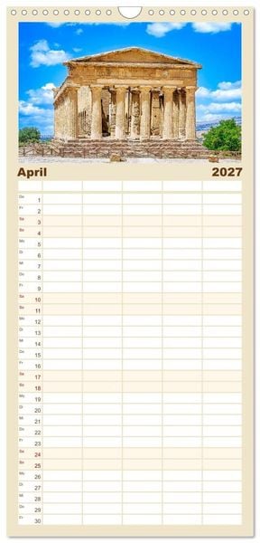 Produktbild: Familienplaner 2027 - Magna Graecia - Griechische antike St&auml;tten in S&uuml;ditalien mit 5 Spalten (Wandkalender, 21 x 45 cm) CALVENDO