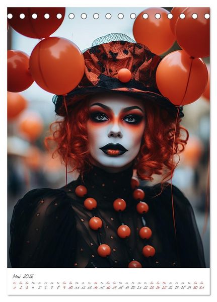 Produktbild: Misses Clown (Tischkalender 2026 DIN A5 hoch), CALVENDO Monatskalender