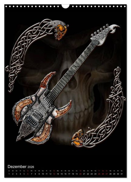 Produktbild: Heroische Gitarren (Wandkalender 2026 DIN A3 hoch), CALVENDO Monatskalender
