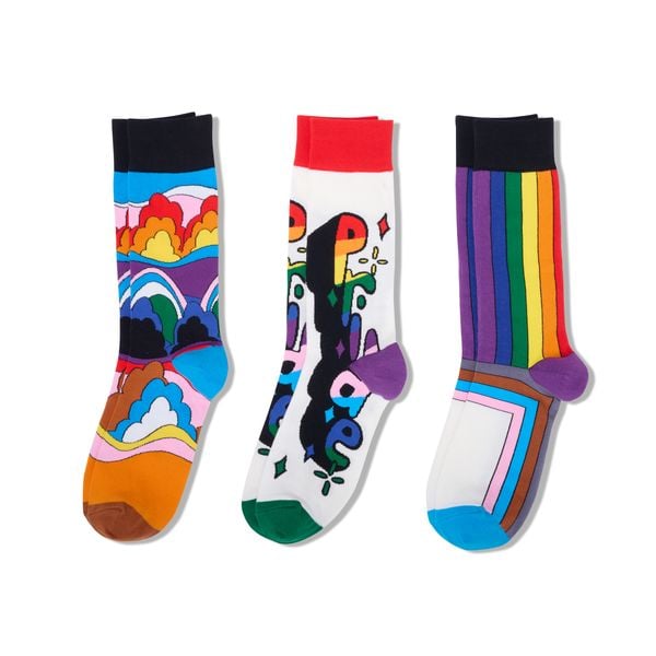 Produktbild: 3er Set Socken "Rainbow", Gr. 36-41