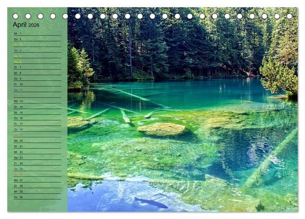 Produktbild: SeenSucht Entdecke Seen in der Schweiz Planer (Tischkalender 2026 DIN A5 quer), CALVENDO Monatskalender