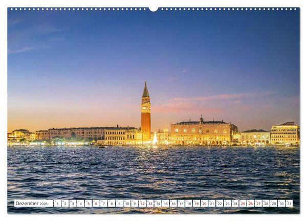 Produktbild: Venedig - Impressionen aus der Serenissima (hochwertiger Premium Wandkalender 2026 DIN A2 quer), Kunstdruck in Hochglanz