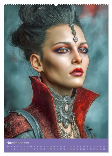 Produktbild: Sinnliche Vampirfrauen - Gef&auml;hrlich verf&uuml;hrerisch (hochwertiger Premium Wandkalender 2027 DIN A2 hoch), Kunstdruck in Hochglanz