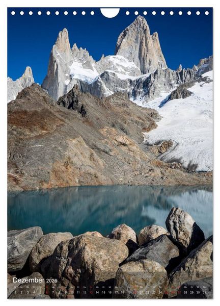 Produktbild: Majest&auml;tische Berge Cerro Fitzroy Patagonien (Wandkalender 2026 DIN A4 hoch), CALVENDO Monatskalender