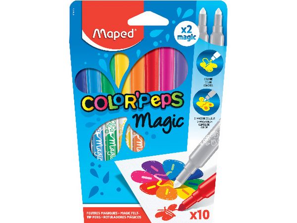 Maped Filzstifte Colo'Peps Magic 8+2 10 Stück Kartonetui