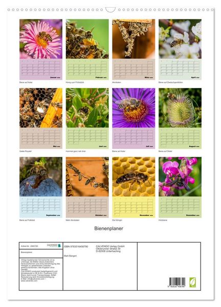 Produktbild: Bienenplaner (Wandkalender 2026 DIN A2 hoch), CALVENDO Monatskalender