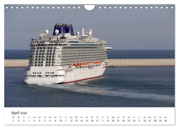 Produktbild: Giganten der Meere - Kreuzfahrtschiffe (Wandkalender 2026 DIN A4 quer), CALVENDO Monatskalender