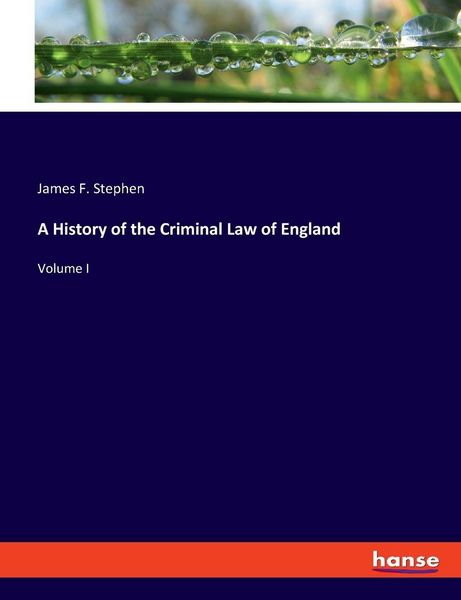 Produktbild: A History of the Criminal Law of England